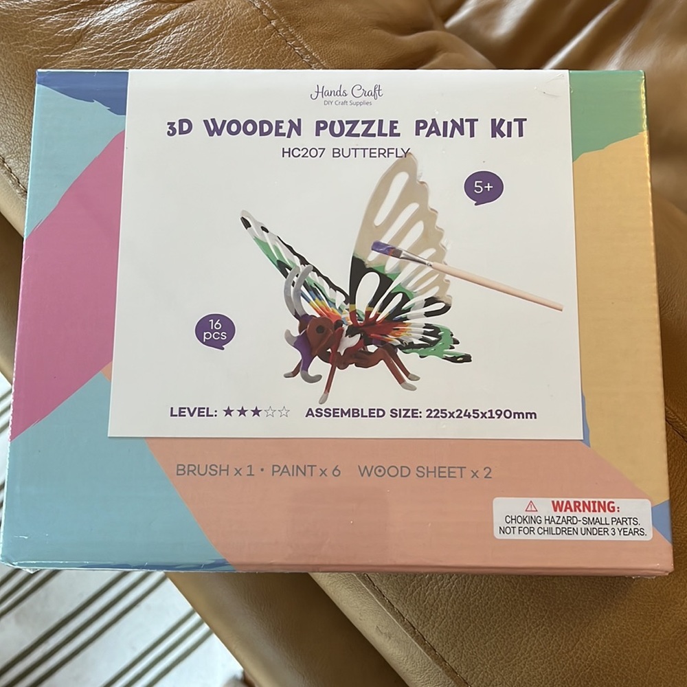 Wooden Puzzle Paint Kit - Brand new!